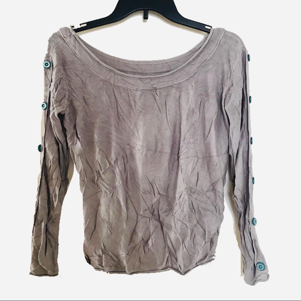 Matilda Jane Boat Neck Button Long Sleeve Top